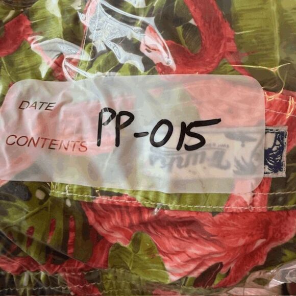 Trunks Surf & Swim Co. Men's Flamingo Print Swim‎ Board Shorts Green Red Size XL - Picture 7 of 7